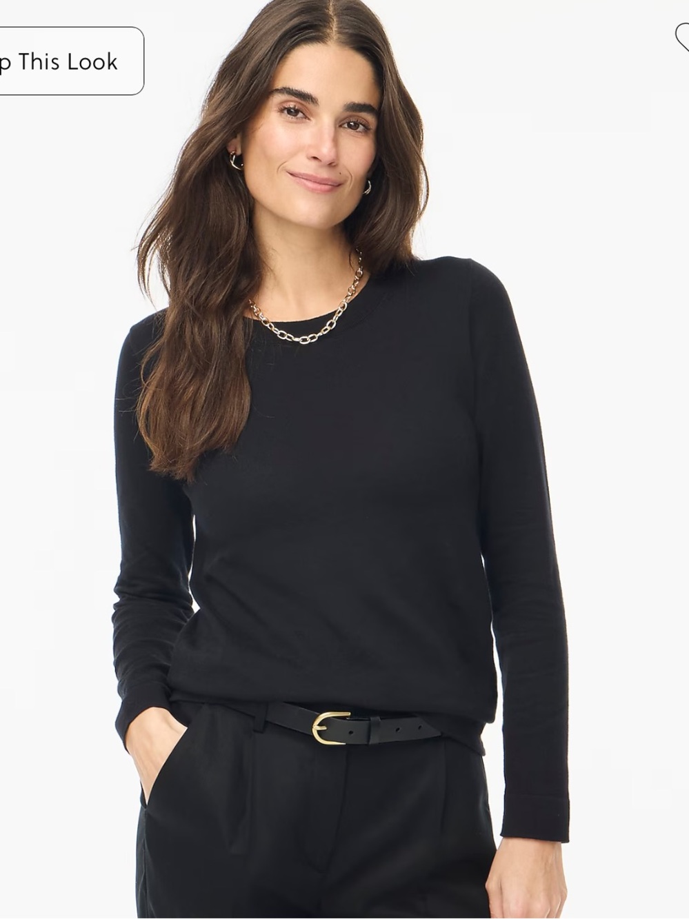 J. Crew Black Teddie Crewneck Sweater